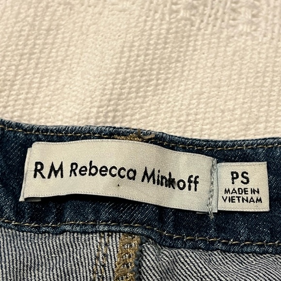 #1854. RM Rebecc Minkoff Cropped Jeans w/Raw Hem & Pockets. Size PS - Picture 6 of 9